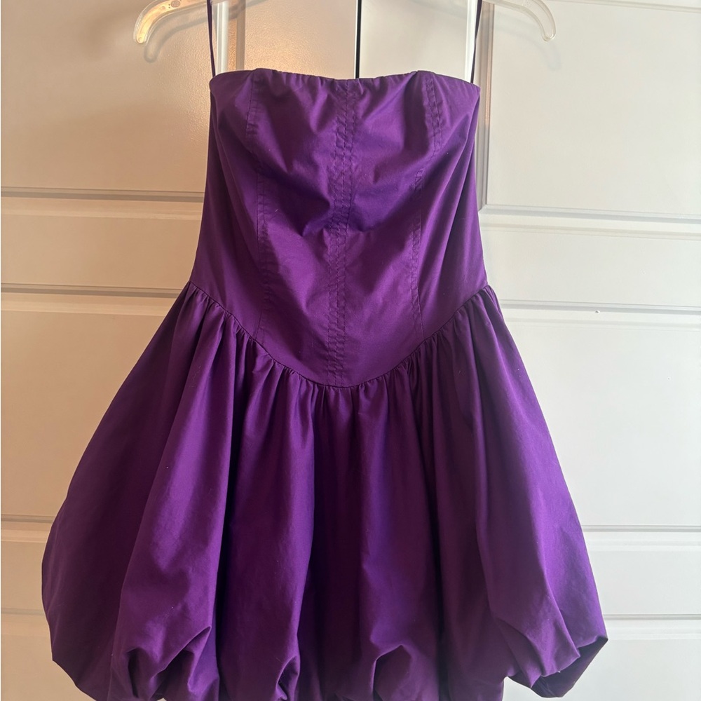 Lena Purple Strapless Dress